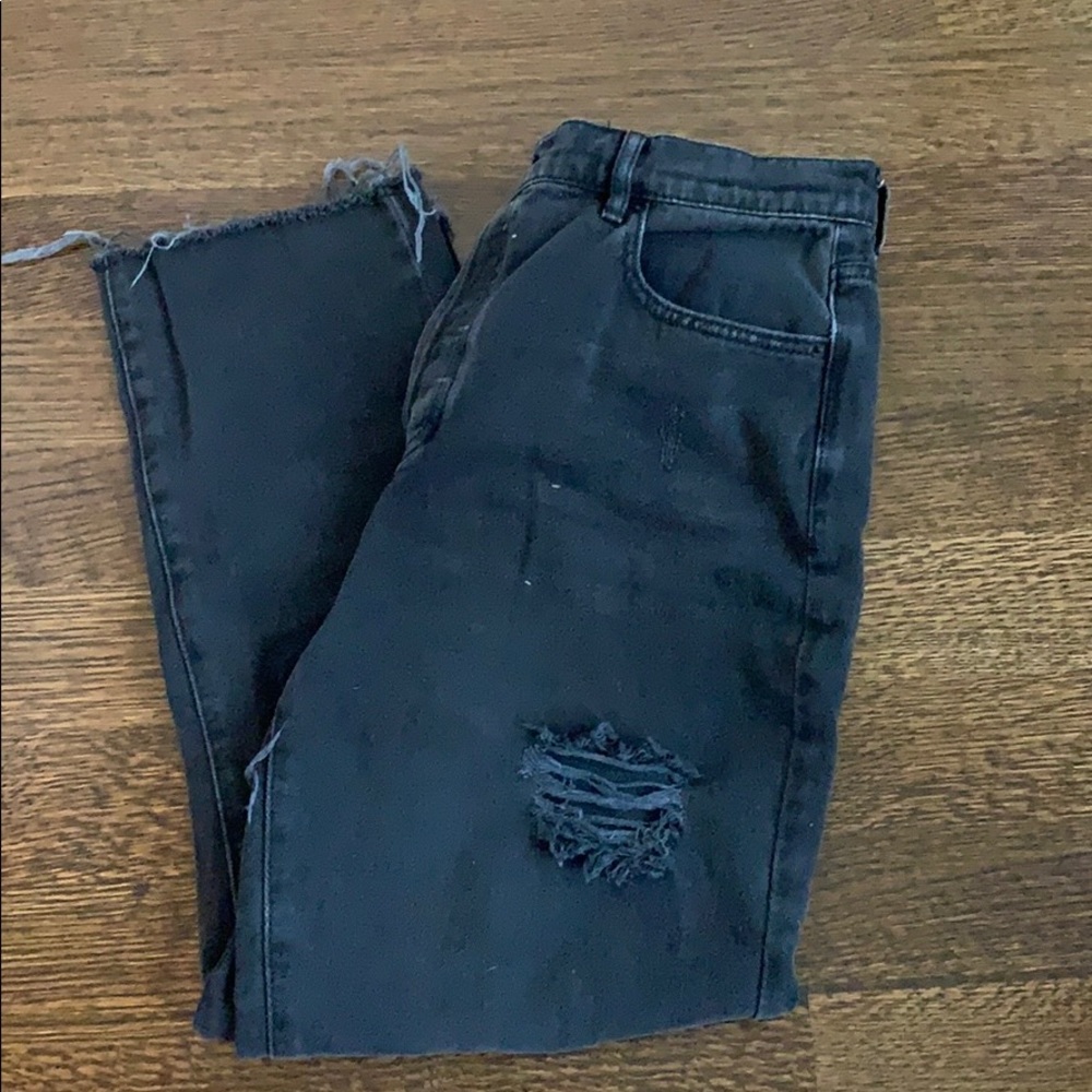 Black Pacsun Ripped Mom Jeans